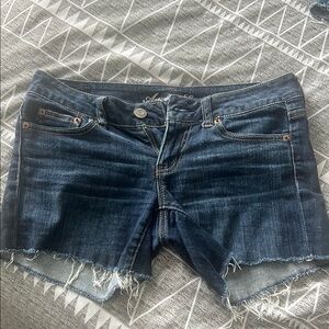 American Eagle Outfitters Blue Jean Shorts Distressed Cut-Off